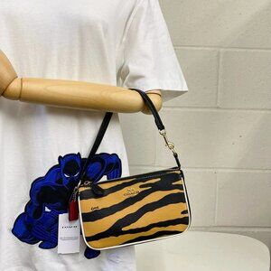 Coach C7438 Nolita 19 With Tiger Print In Honey/Black Multi